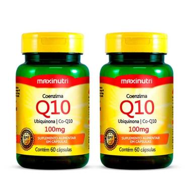 Imagem de Kit 02 Coenzima Q10 100mg Maxinutri Com 60 Capsulas