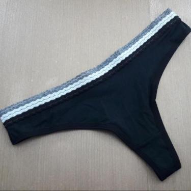 Imagem de Tanga Fio em Microfibra Detalhe Cintura Cor:PretoTamanho:GG - Manu Mod