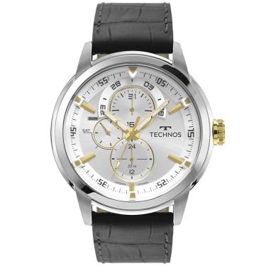 Imagem de Relógio Technos Masculino Grandtech Prata - 6p57af-0k 6p57af-0k
