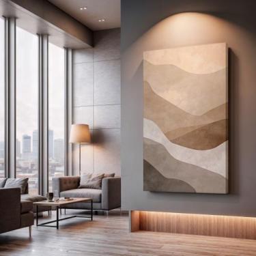 Imagem de Quadros Decorativos Dunas Suaves 130x90 Moderno Luxo Sala Quarto Escri