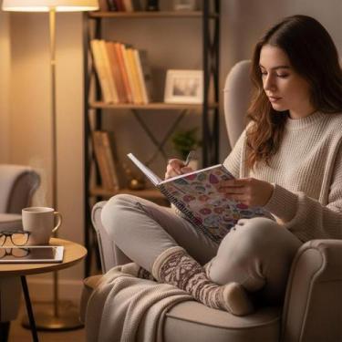 Imagem de Caderno Universitário Capa Dura Feminino Doces 10 Matérias 160 Folhas 