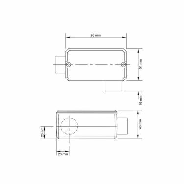 Imagem de Condulete Fixo 3/4" Tipo "ll" - Com Tampa / Rosca Bsp / Sem Pintura Tramontina