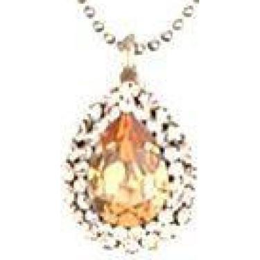 Imagem de Colar Armazem Rr Bijoux Gota Cristal Laranja