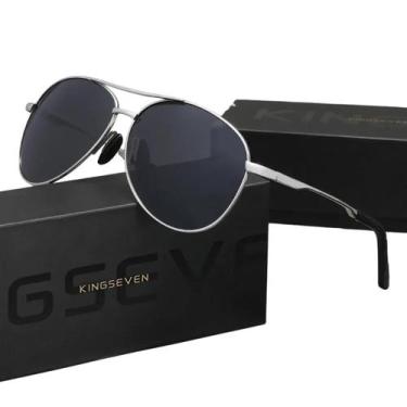Imagem de Kingseven original piloto grande quadro óculos de sol polarizados -