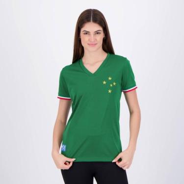 Imagem de Camisa Cruzeiro Retrô Palestra Feminina Verde - Retromania, G