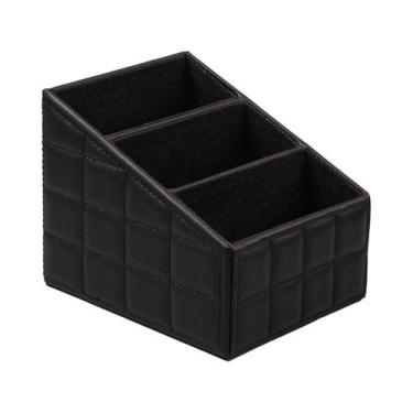 Imagem de Organizador De Pincéis De Maquiagem Em Couro PU De Grande Capacidade P