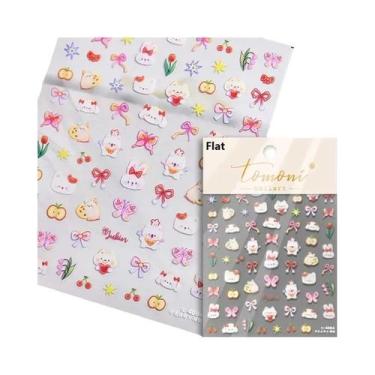 Imagem de Adesivos De Unha a Laser Com Grafite De Animais Fofos, Autoadesivos, D