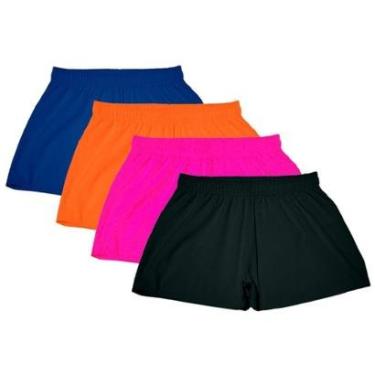 Imagem de Kit 4 Shorts Feminino Esportivo Treino Academia-Feminino