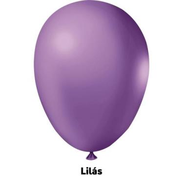 Imagem de Balão Bexiga Liso Festa Decoração 6,5 Pol. Lilás C/ 25Un - TAMAROZZI E