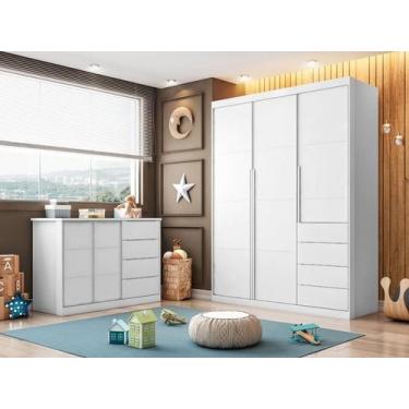 Imagem de Jogo de quarto completo Pérola Branco - Phoenix Baby