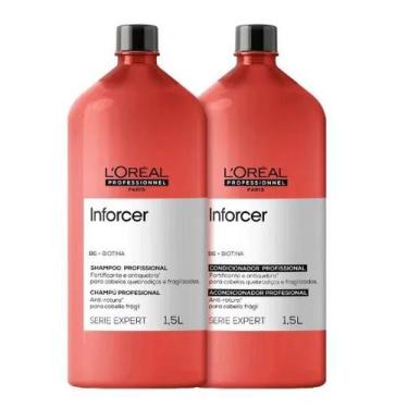 Imagem de Kit loreal inforcer shampoo e condicionador 1500 ml cada - LOREAL PROF