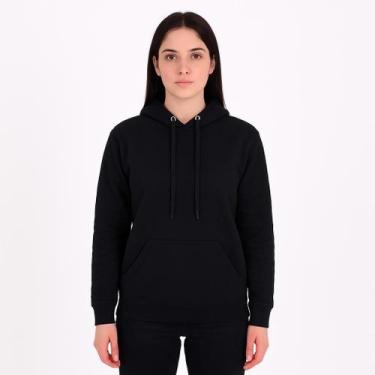 Imagem de Moletom Feminino Confortável Canguru Com Capuz Blusa de Frio - Mint Pr