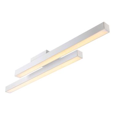 Imagem de Lustre LED Linear Duplo Perfil Led Moderno Para Sala de Jantar Estar Cozinha Escritório 36W 80CM Bivolt