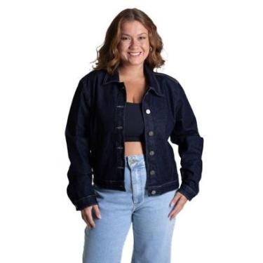 Imagem de Jaqueta Jeans Sawary Plus Size - 282500 - Azul G2-Feminino