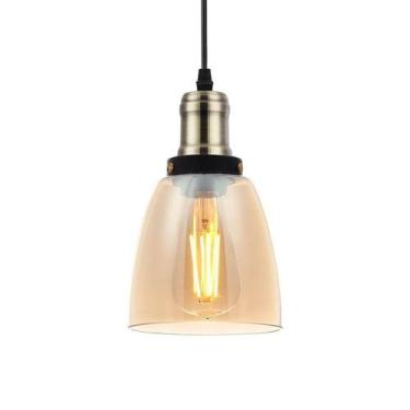 Imagem de Lustre Pendente Blumenau Vintage Dome âmbar E27 Bivolt - BLUMENAU ILUM