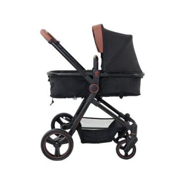 Imagem de Carrinho de Bebe Galzerano Ivy Berço Passeio Moises Black, Preto e Ter