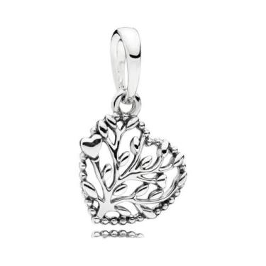Imagem de Pingente Árvore Genealógica Prata 925 Charm Mãe Pai Amor Eterno Para P