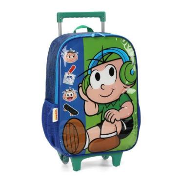 Imagem de Mochila De Rodinhas Escolar Infantil Turma Da Mônica Luxcel, Verde
