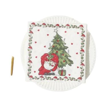 Imagem de Guardanapos Descartáveis De Natal Com Arte De Decoupage De Papai Noel 