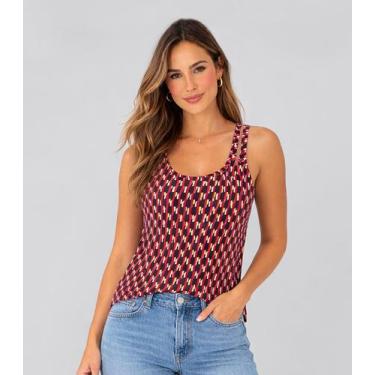 Imagem de Regata Feminina Com Abertura Na Alça Infinita Cor Roxo, P, Roxo