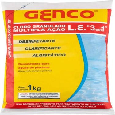 Imagem de Cloro Genco granu Múltipla Ação 3em1 1kg Tratamento Piscinas