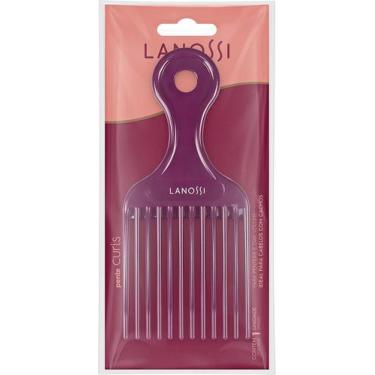Imagem de Pente Garfo Lanossi Beauty & Care Cor Violeta Ideal para Volume e Defi