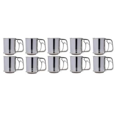 Imagem de Kit 10 Polvilhadores Inox P/ Farrinha Açúcar Tapioca Peneira - Mimo