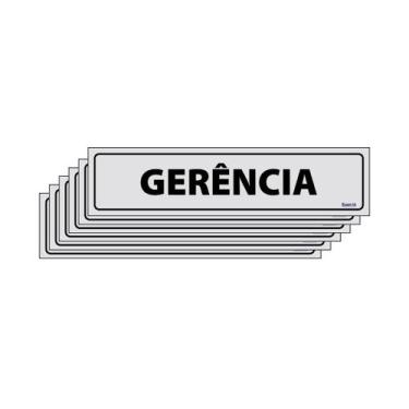 Imagem de Combo 6 Placas De Sinalização Gerência 30x7 Ecom IA - B-505 F9e
