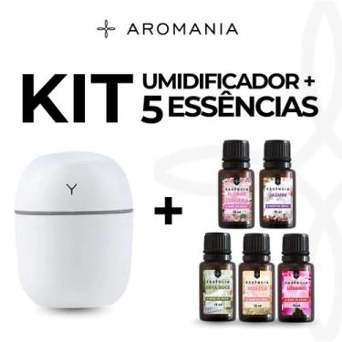 Imagem de Umidificador de Ar Aromatizador LED Silencioso USB 5 Essências 15ml Su
