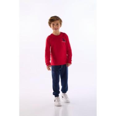 Imagem de Conjunto Camiseta Calça Cargo Quimby, Vermelho