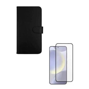 Imagem de Capa Carteira Flip + Película 3D de Vidro Para Samsung Galaxy S25 Edge