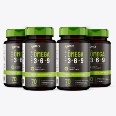Imagem de Kit 4x - Triplo Omega 3-6-9 - 70 cápsula - Omix