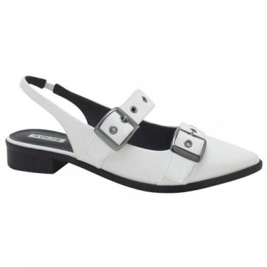 Imagem de Sapato Quiz 61-1933-13 Slingback Feminino, Branco, 35