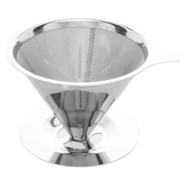 Imagem de Filtro Café Aço Inox 103 Passador Reutilizável 15,5x13,5cm - LYOR
