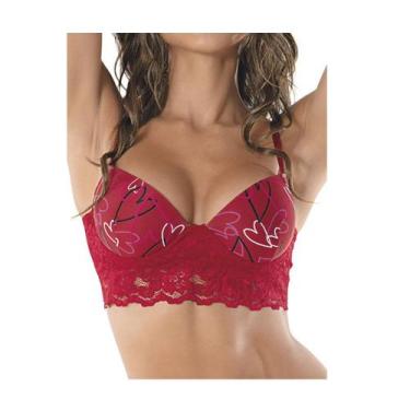 Imagem de Sutiã Top Louco Amor DeMillus 067238, Carmim, 44