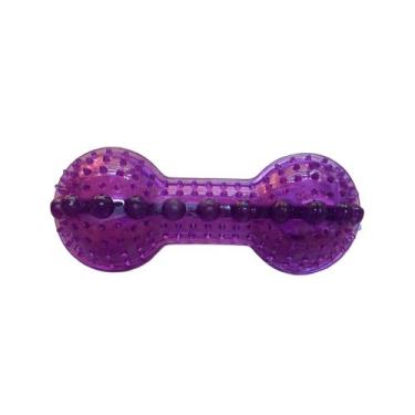 Imagem de Brinquedo Mordedor Halteres Com Dispenser Petisco Para Cachorros - Mim
