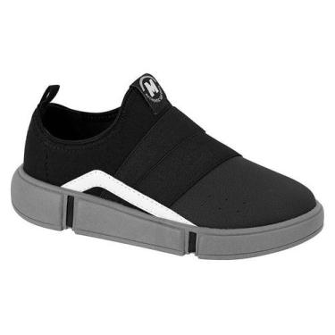 Imagem de Tênis Casual Slip Molekinho 2838206 Infantil Masculino, Preto, 34