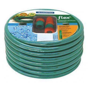 Imagem de Mangueira FLEX para Jardim VERDE c/Engate Rosqueado e Esguicho 1/2" Tr