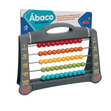 Imagem de Brinquedo Escolar Pedagógico Ábaco 50 Elka - 1001