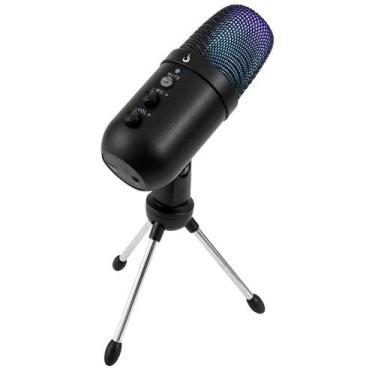 Imagem de Microfone Gamer Rise Mode Elite 01 RGB, Dual Link P3 e USB-C, Preto - 