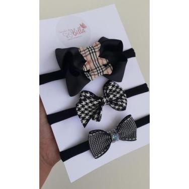 Imagem de Kit faixinhas bebê preto - Encantos da Bella 
