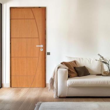 Imagem de Kit Porta de Madeira 210x82cm Batente 11cm Fechadura Stilo Belissima 6