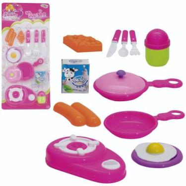 Imagem de Kit cozinha infantil com fogao e acessorios minha cozinha dos sonhos w