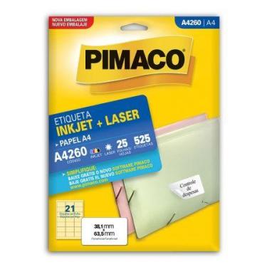 Imagem de Etiqueta inkjet/laser A4260 com 25 folhas - Pimaco