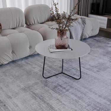 Imagem de Mesa de Centro Trude Redonda 30cm x 67cm x 67cm Cinza - Previlege