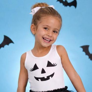 Imagem de Fantasia Infantil Menina Body Collant Abóbora Sorrindo Com Cílios Cor: