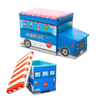 Imagem de Banquinho Organizador com Baú Ice para Quarto Infantil Sala - DOLCE HO