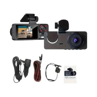 Imagem de Câmera DVR Para Carro 1080P HD WiFi Com 2/3 Câmeras, Visão Frontal E T