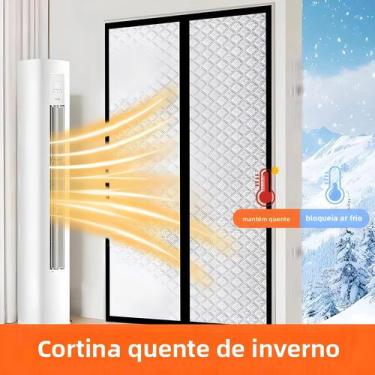 Imagem de Cortina Magnética Grossa Para Porta, À Prova De Vento Para O Inverno, 