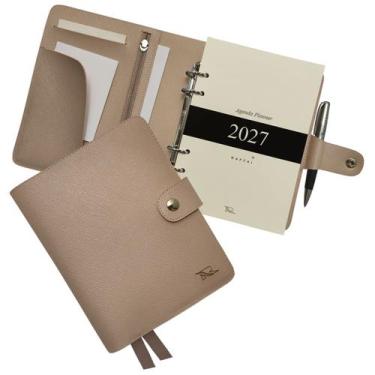 Imagem de Agenda Planner 2027 191-R Personalizada Raffai Couros, Nude